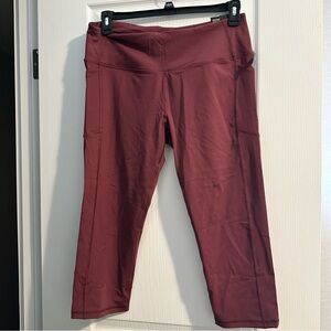 NWT. Maroon Athletic Leggings